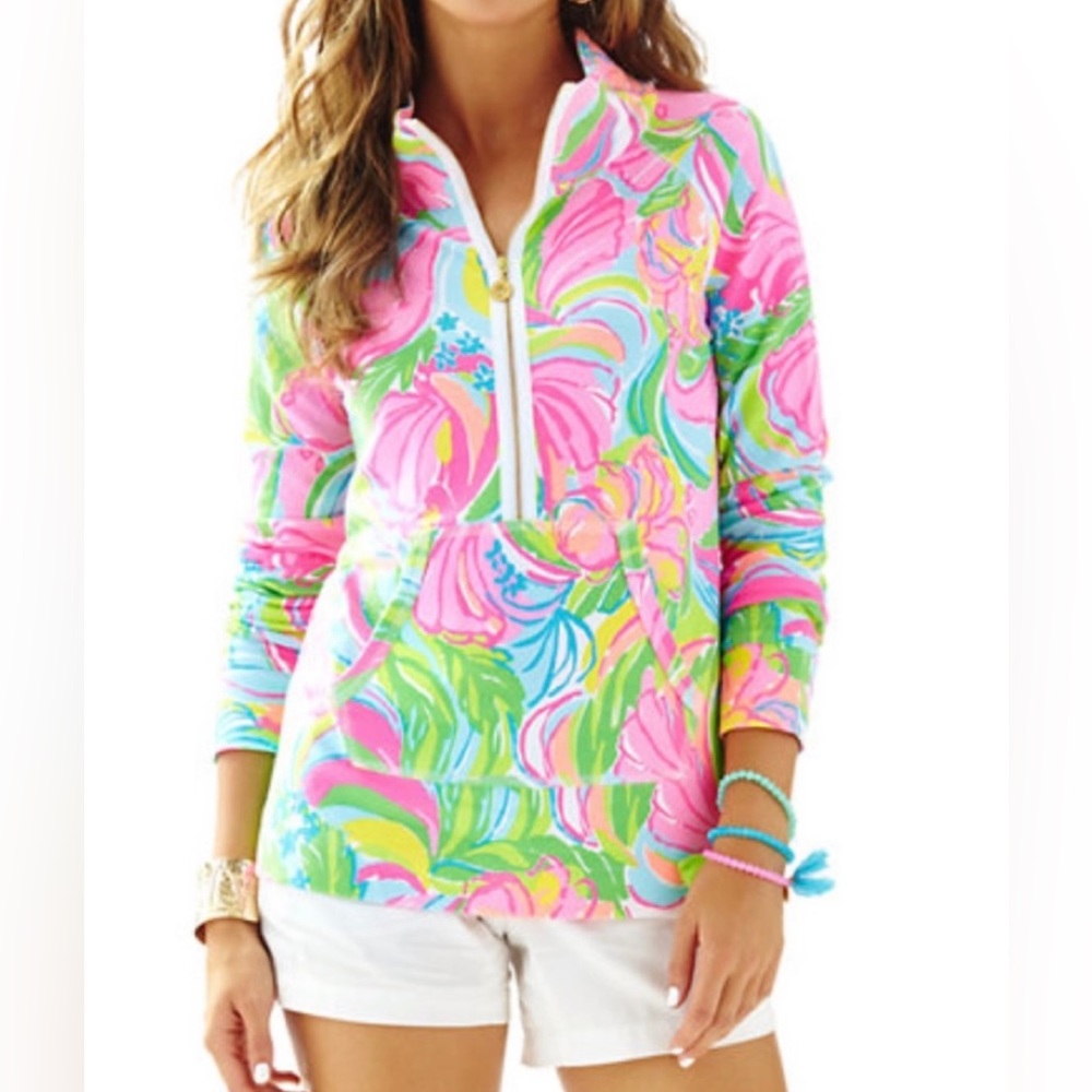 LILLY PULITZER Skipper POPOVER So A Peeling PULLOVER 1/2 Zip